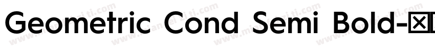 Geometric Cond Semi Bold字体转换